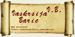 Vaskrsija Barić vizit kartica